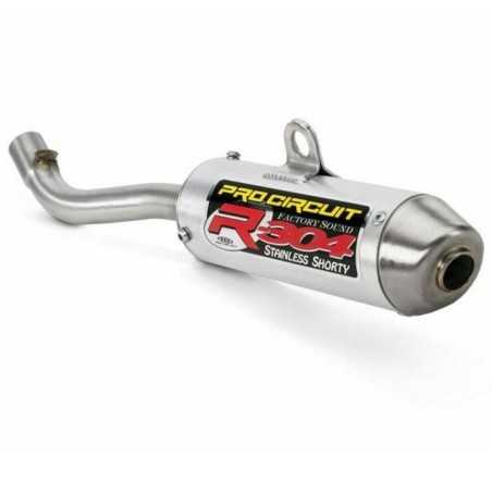 PRO CIRCUIT -Auspuffschalldämpfer R-304 aus gebürstetem Aluminium für GAS GAS MC, HUSQVARNA TC und KTM SX 65 der Modelljahre 201