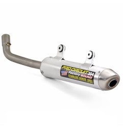 Silenciador de escape PRO CIRCUIT 304 aluminio cepillado para KAWASAKI KX 250 a partir de 1989