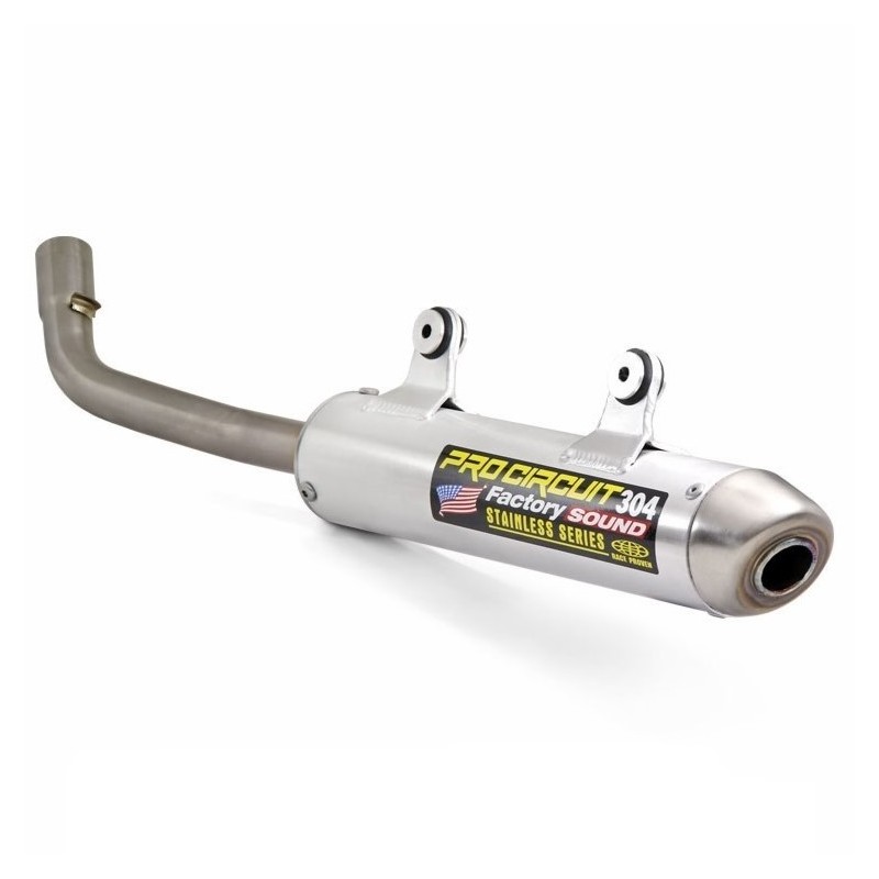 Silenciador de escape PRO CIRCUIT 304 aluminio cepillado para KAWASAKI KX 250 a partir de 1989 Silenciador de escape PRO CIRCUIT 304 aluminio cepillado para KAWASAKI KX 250 a partir de 1989