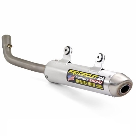 Silenciador de escape PRO CIRCUIT 304 aluminio cepillado para KAWASAKI KX 250 a partir de 1989