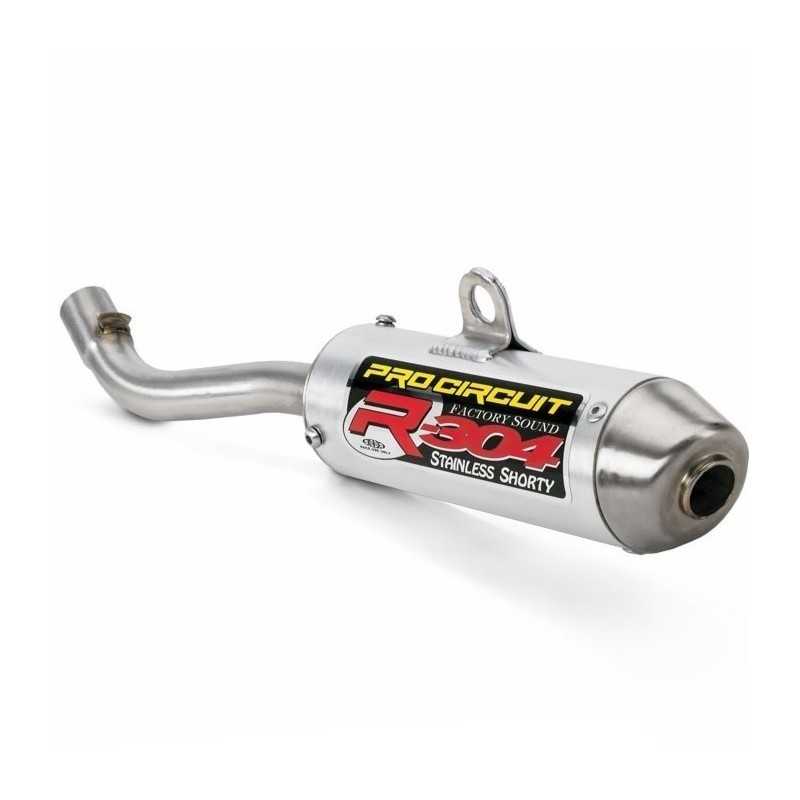 PRO CIRCUIT -Auspuffschalldämpfer aus gebürstetem 304er Aluminium für FANTIC XE, XX und YAMAHA YZ 125 der Modelljahre 2022 bis 2