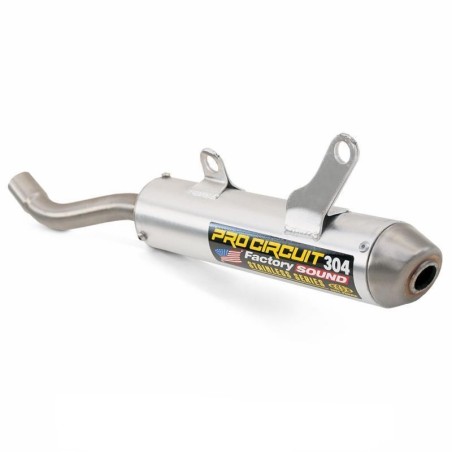 Silenciador de escape PRO CIRCUIT 304 aluminio cepillado para YAMAHA YZ 250 a partir de 1988