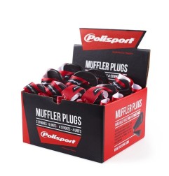 POLISPORT exhaust plug kit for motocross, enduro, ... 4 pieces 2-stroke and 6 pieces 4-stroke