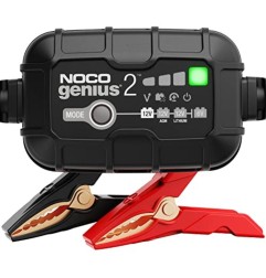 Cargador de baterías inteligente NOCO Genius2 6/12V 2A con pinzas