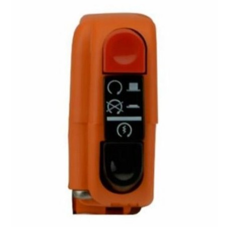 Commodo eléctrico recto naranja Tommaselli con interruptor para HONDA CAMINO, MBS 50 de 1976 a 1991