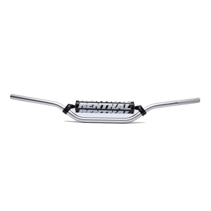 Guidon RENTHAL MX 613 Argent pour Enduro 7 et 8", High