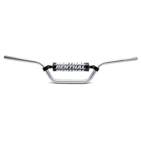 Handlebars RENTHAL ATV 636 Banshee 7 and 8" Silver for BETA RR 250, YAMAHA YFS YFZ, 200, 350 from 1998 to 2024