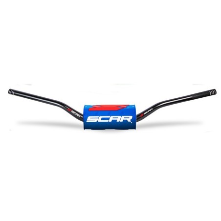 Guidon SCAR O² bleu foncé avec mousse bleue pour YAMAHA YZ, YZF