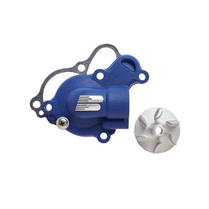 Carter de pompe a eau + turbine bleu BOYESEN pour GAS GAS MC, HUSQVARNA TC, TE, TX, KTM SX, XCW, EXC 125, 150 de 2016 à 2023 Carter de pompe a eau + turbine bleu BOYESEN pour GAS GAS MC, HUSQVARNA TC, TE, TX, KTM SX, XCW, EXC 125, 150 de 2016 à 2023