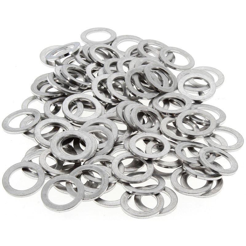 Arandelas de aluminio BIHR tamaño 12x18x1,5 mm bolsa de 100 unidades