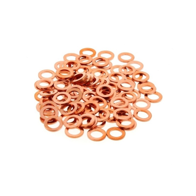BIHR copper washers size 6x10x1.0 mm bag of 100 pieces
