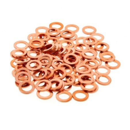 BIHR copper washers size 6x10x1.0 mm bag of 100 pieces