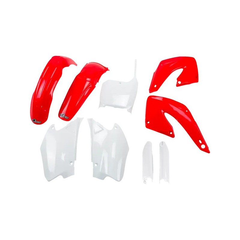Kit Plastique Complet de Remplacement UFO pour MotoCross HONDA CR 125 R, CR 250 R 2000 à 2001 Kit Plastique Complet de Remplacement UFO pour MotoCross HONDA CR 125 R, CR 250 R 2000 à 2001