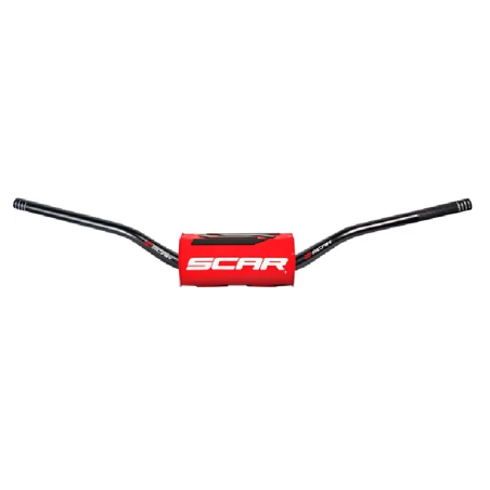 Handlebar O2 SCAR for MotoCross HONDA CRF150 HANDLEBAR O2 HI BK/RD PAD