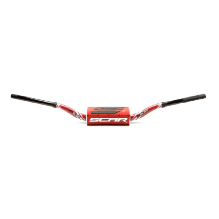 Handlebar O2 SCAR for MotoCross HONDA CRF150 HANDLEBAR O2 HI RD/RD PAD