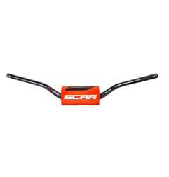 O2 SCAR handlebar for MotoCross KAWASAKI KX HANDLEBAR O2 LOW BK/OR PAD