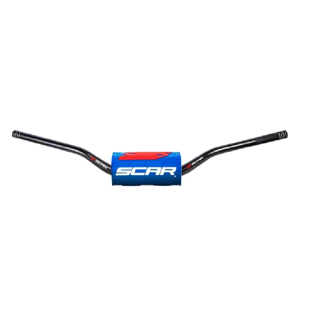 O2 SCAR handlebar for MotoCross KAWASAKI KX HANDLEBAR O2 LOW BK/BL PAD
