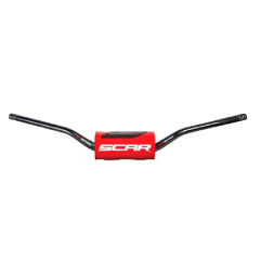 O2 SCAR handlebar for MotoCross KAWASAKI KX HANDLEBAR O2 LOW BK/RD PAD