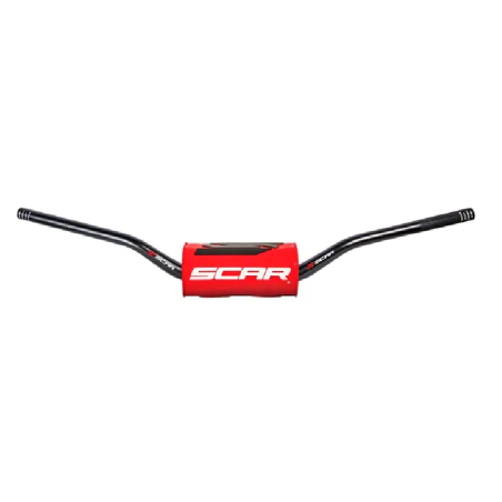 O2 SCAR handlebar for MotoCross KAWASAKI KX HANDLEBAR O2 LOW BK/RD PAD