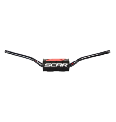 Handlebar O2 SCAR for MotoCross KAWASAKI KX HANDLEBAR O2 STEWART BK/BK PAD