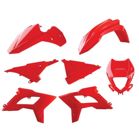 Red POLISPORT plastic fairing kit for BETA RR 125, 250, 300, 350, 380, 390, 400, 430, 450, 480, 498 from 2013 to 2017