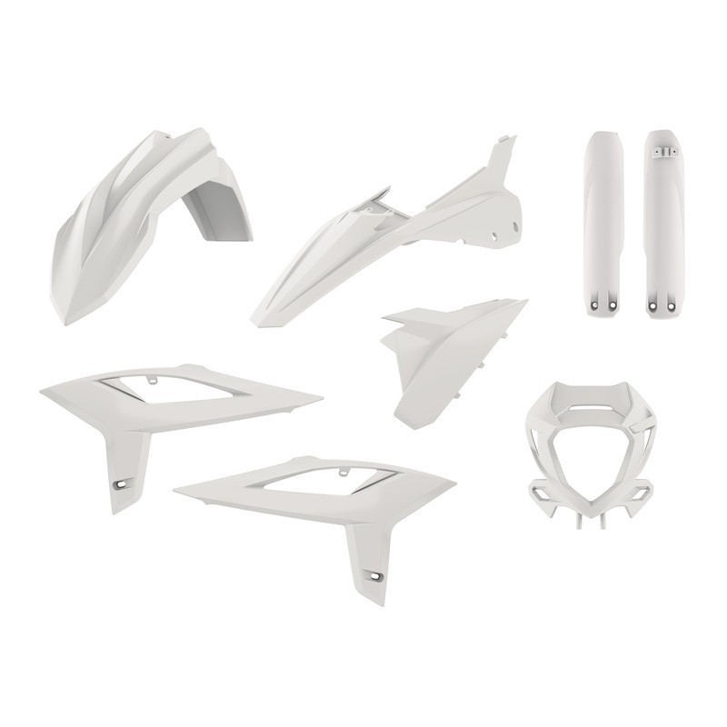 Complete POLISPORT white/black plastic fairing kit for BETA RR 125, 200, 250, 300, 350, 390, 430, 480 from 2020 to 2022