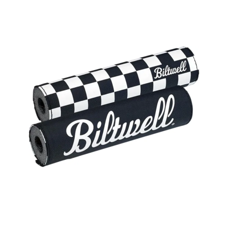 Mousse de guidon Moto réversible BILTWELL pour MotoCross PAD CROSSBAR CHECKERS REVERSIBLE BLACK/WHITE