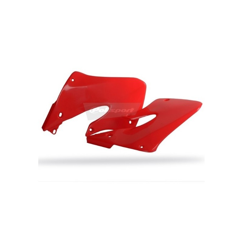 Red POLISPORT radiator lips for HONDA CR 125, 250 from 1997 to 1999