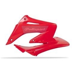 Red POLISPORT radiator lips for HONDA CR, CRF 125, 250, 450 from 2004 to 2009