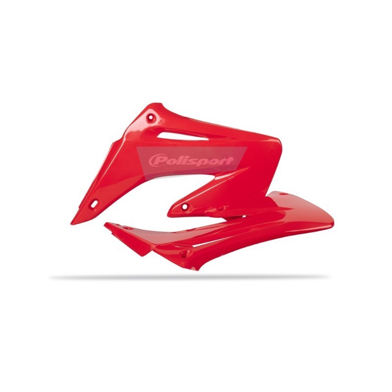 Red POLISPORT radiator lips for HONDA CR, CRF 125, 250, 450 from 2004 to 2009