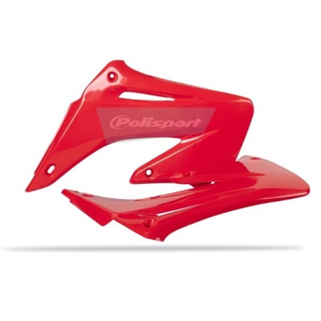 Red POLISPORT radiator lips for HONDA CR, CRF 125, 250, 450 from 2004 to 2009