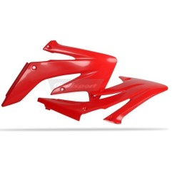 Rote POLISPORT-Kühlerlamellen für die HONDA CRF 250, Baujahre 2004 bis 2009