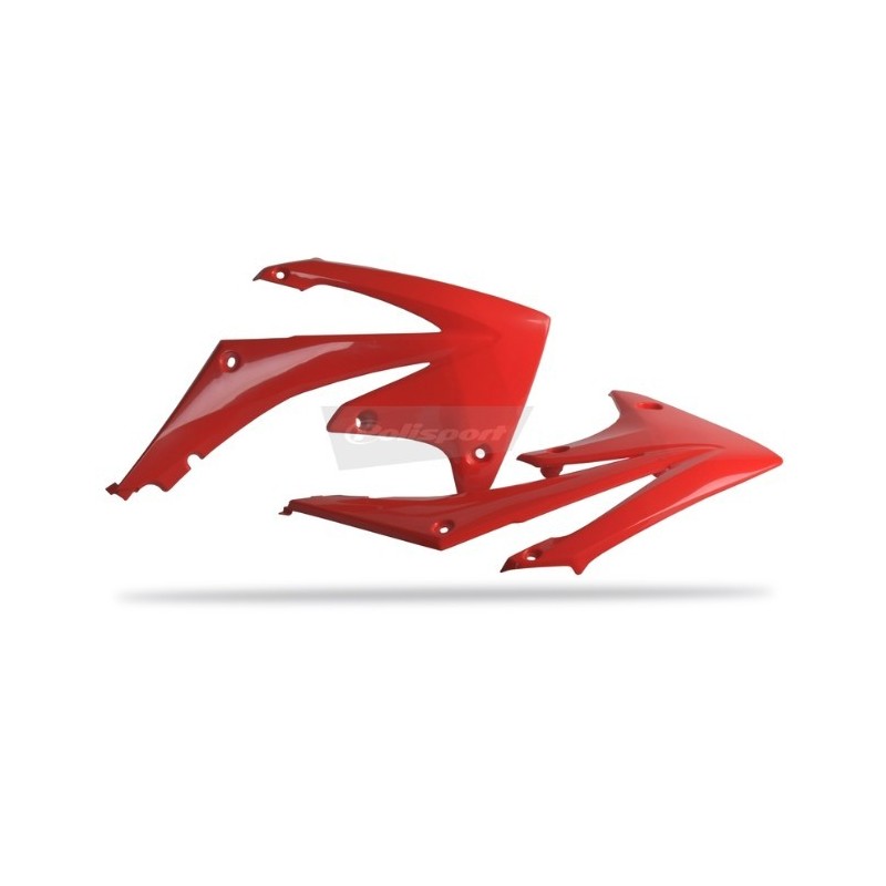Red POLISPORT radiator lips for HONDA CRF 250, 450 from 2009 to 2013