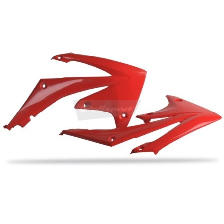 Red POLISPORT radiator lips for HONDA CRF 250, 450 from 2009 to 2013
