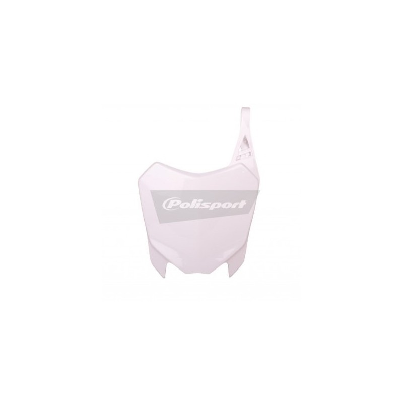 Placa de matrícula delantera POLISPORT blanca para HONDA CRF 110 de 2013 a 2018