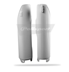 POLISPORT fork protectors white for HONDA CR, CRF 125, 250, 450, 500 from 1995 to 2003