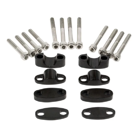 EMGO aluminium bridge kit for MotoCross RISER KIT HANDLEBAR 7/8 BLACK