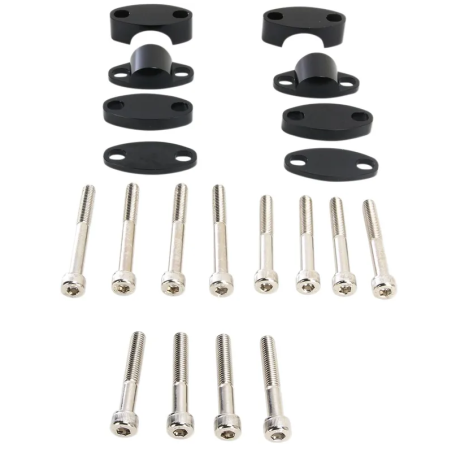 EMGO aluminium bridge kit for MotoCross RISER KIT HANDLEBAR 1 1/8 BLK