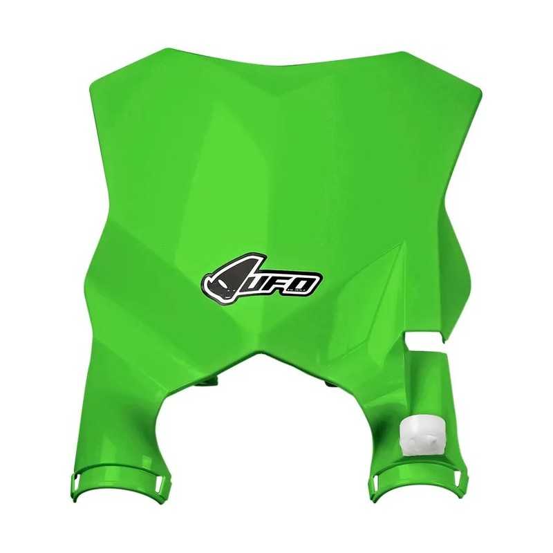 Motorrad-Nummernschild mit Gabelprotektoren „ UFO “ für KAWASAKI KXF 250, KXF 450, 450 SR der Modelljahre 2016 bis 2024