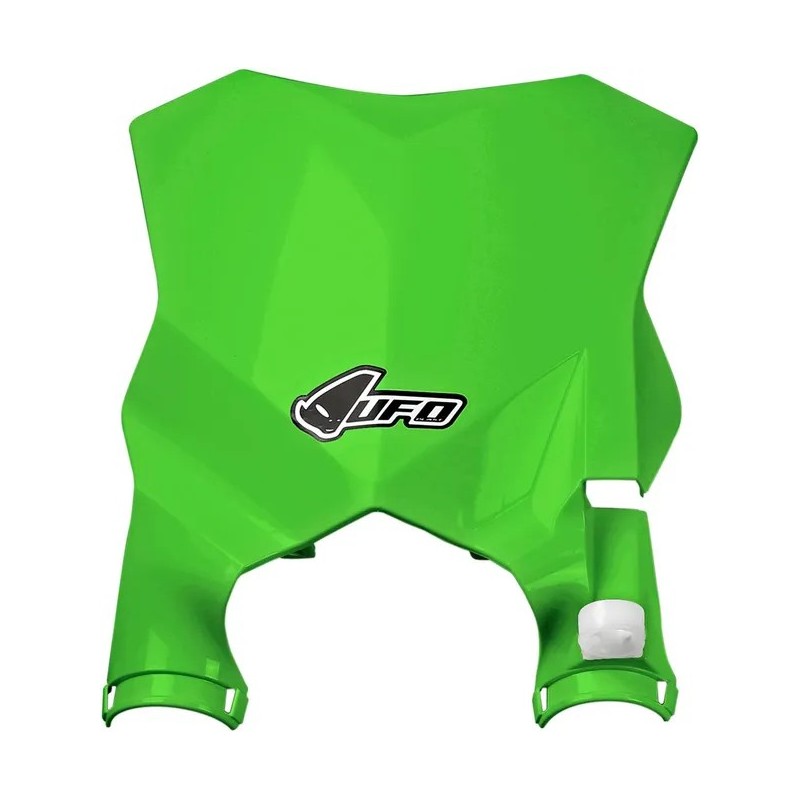 Plaque numéro de stade avec protections de fourche UFO pour KAWASAKI KXF 250, KXF 450, 450 SR de 2016 à 2024