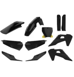 Kompletter Kunststoff-Verkleidungssatz von POLISPORT in Schwarz für HUSQVARNA FC, TC 125, 250, 350, 450 der Modelljahre 2019 bis