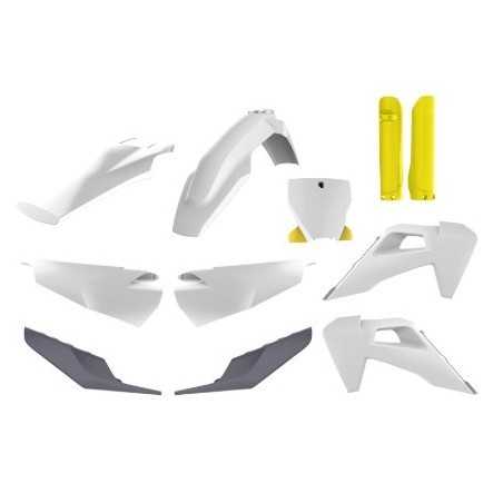 Kompletter POLISPORT O19/O20-Kunststoffverkleidungssatz für HUSQVARNA FC, TC 125, 250, 350, 450 der Modelljahre 2019 bis 2022