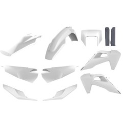 Kit completo de carenado de plástico POLISPORT original/negro/blanco para HUSQVARNA FE, TE 150, 250, 300, 350, 450, 501 de 2020 