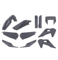 Kit completo de carenado de plástico POLISPORT gris para HUSQVARNA FE, TE 150, 250, 300, 350, 450, 501 a partir de 2023