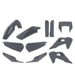 Kompletter POLISPORT-Kunststoffverkleidungssatz in Grau für HUSQVARNA FE, TE 150, 250, 300, 350, 450, 501 des Modelljahres 2023