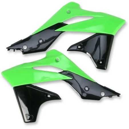 UFO-Ersatz-Kühlerabdeckungen für die KAWASAKI KX 250, Baujahre 2013 bis 2016