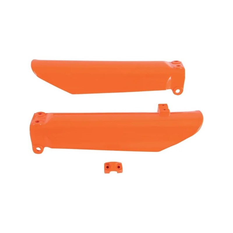 UFO fork covers for MotoCross KTM SX 105, SX 85 17/14, SX 85 19/16, XC 105 XC 85 2004-2020 UFO fork covers for MotoCross KTM SX 105, SX 85 17/14, SX 85 19/16, XC 105 XC 85 2004-2020