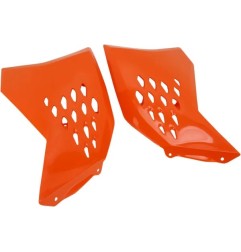 UFO replacement radiator caps for MotoCross KTM EXC 125, 250, 300, 400, 450, 530, EXC-E 300,F 250,-R 530 2008 to 2011
