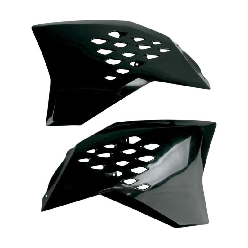 UFO replacement radiator caps for MotoCross KTM EXC 125, 250, 300, 400, 450, 530, EXC-E 300,F 250,-R 530 2008 to 2011 UFO replacement radiator caps for MotoCross KTM EXC 125, 250, 300, 400, 450, 530, EXC-E 300,F 250,-R 530 2008 to 2011