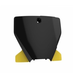 Placa de matrícula delantera POLISPORT negra/blanca para HUSQVARNA TC, FC, FS, FE 125, 250, 350, 450 de 2019 a 2022